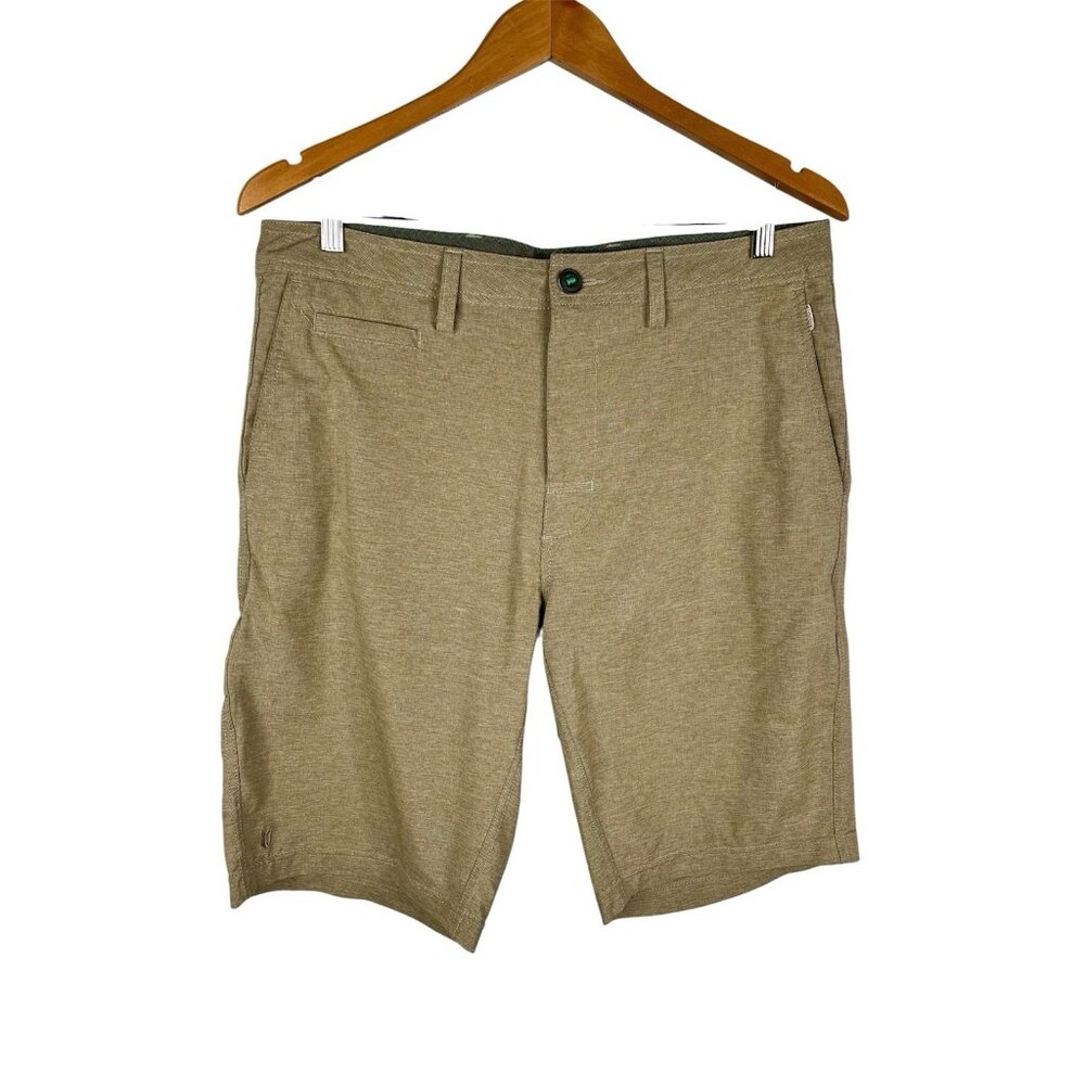 LINKSOUL Men's Tan Lightweight 10" Inseam Shorts Size 33